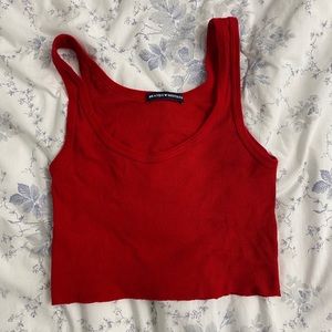 Brandy Melville Cute Cropped Red Tank Top
